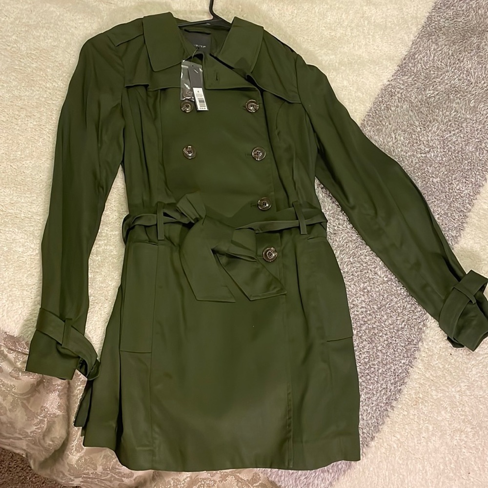 Olive Green Double Breasted Coat